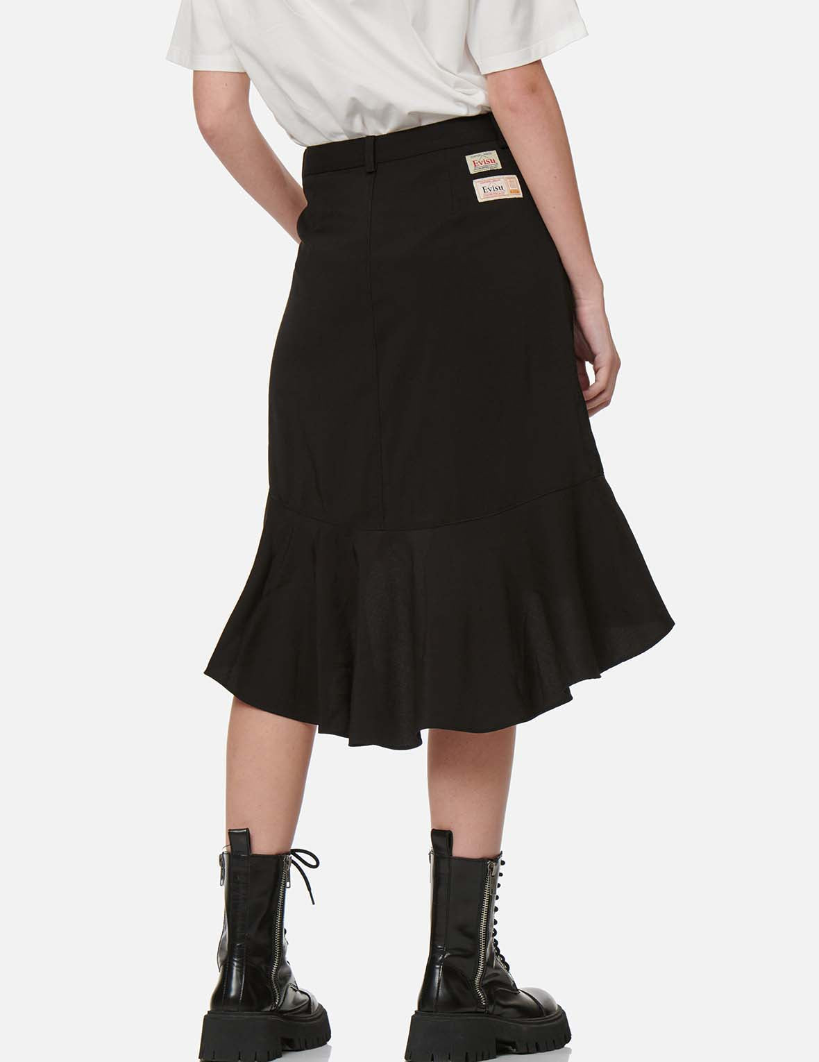 Asymmetric Ruffle Skirt