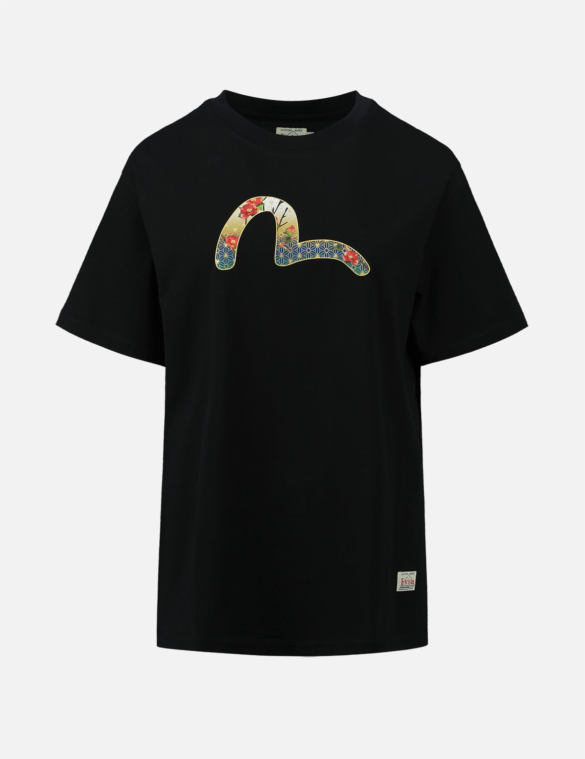 Peacock and Tsubaki Print Boyfriend T-shirt
