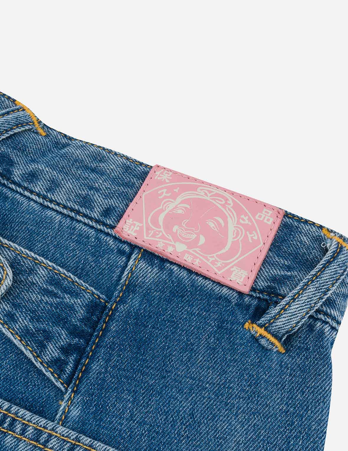 Washed Seagull Embroidery Fashion Fit Work Jeans