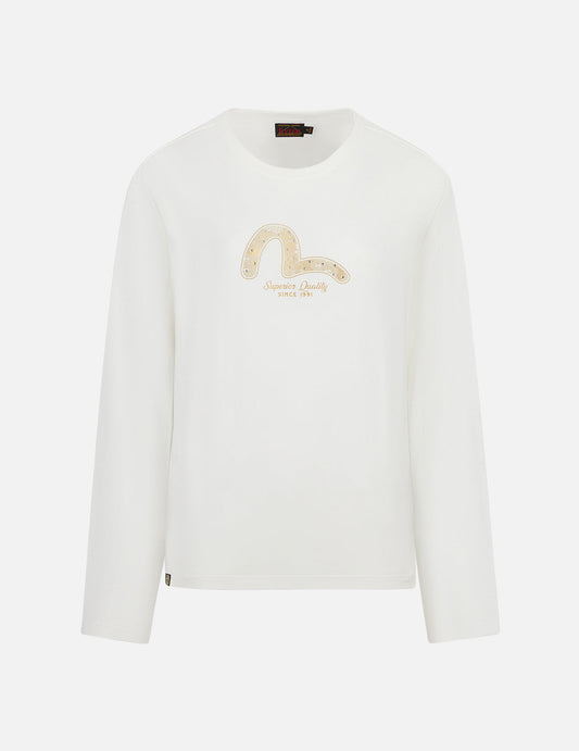 Seagull Foil Print with Studs Regular Fit T-shirt