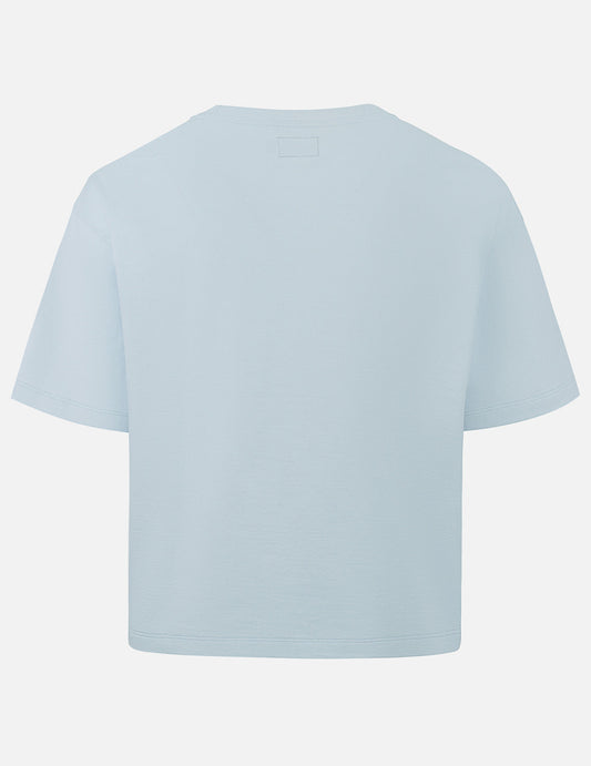 Rope Twist Logo and Anchor Embroidery Cropped T-Shirt