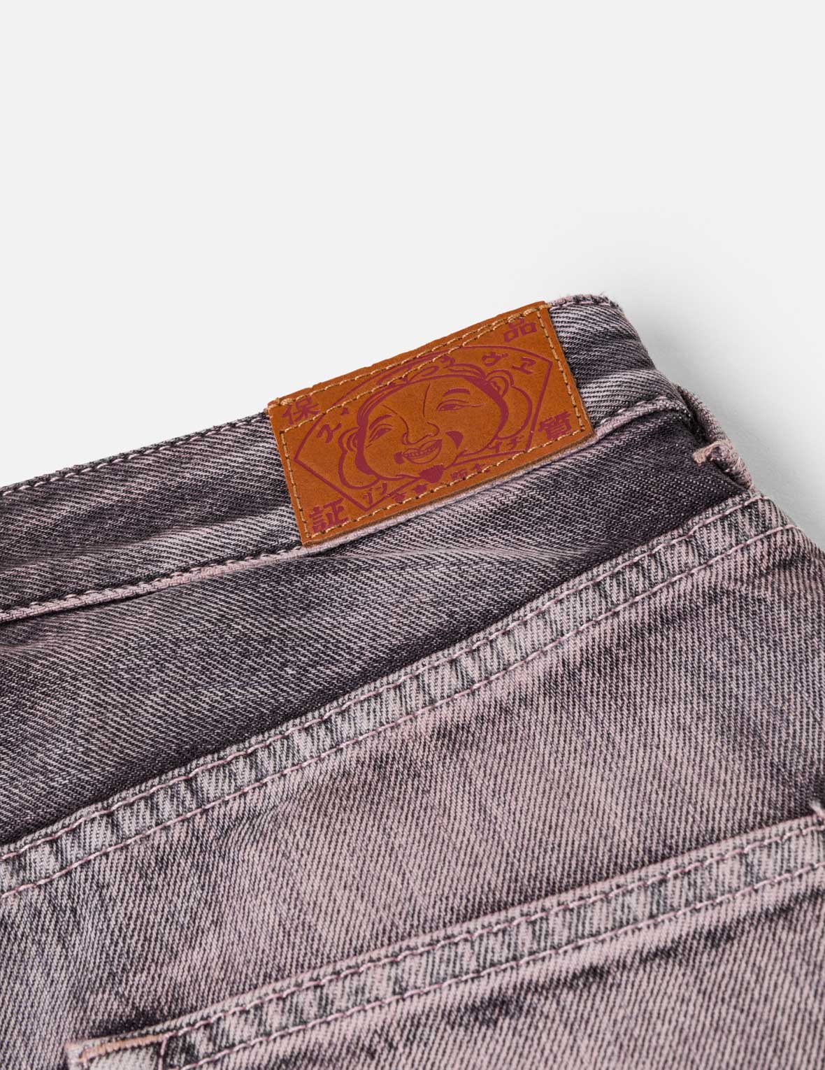 Seagull Print Multi-Pocket Denim Shorts