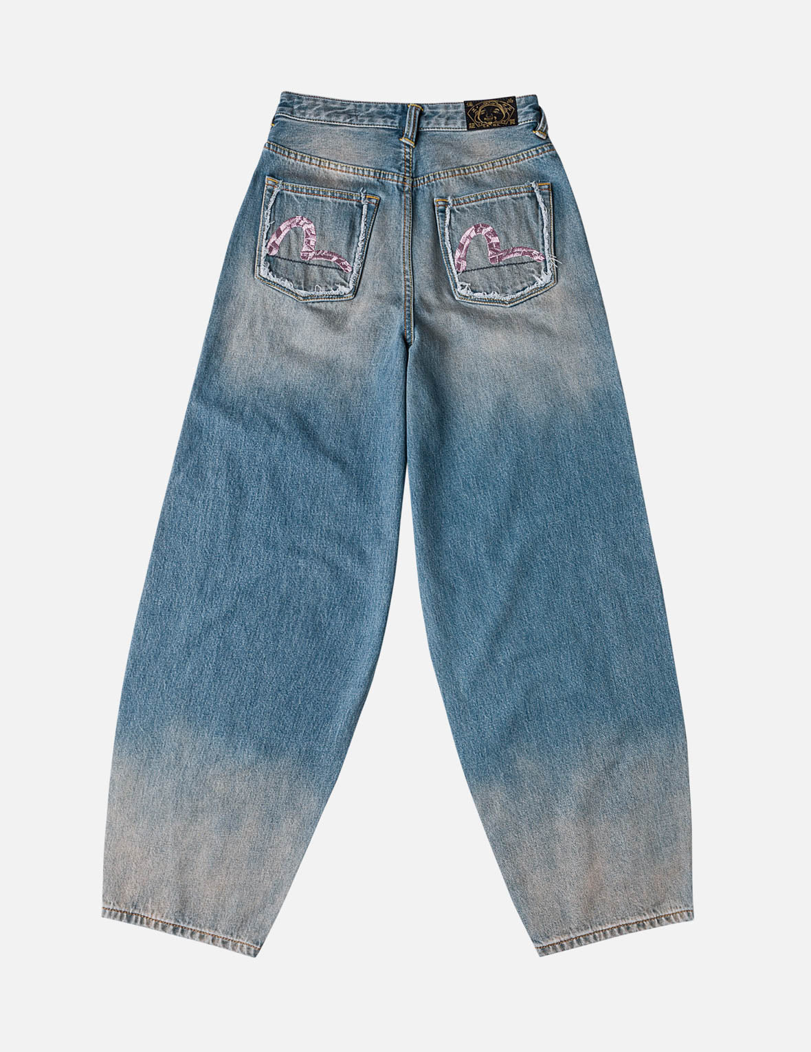 Brocade Patchwork Balloon Jeans