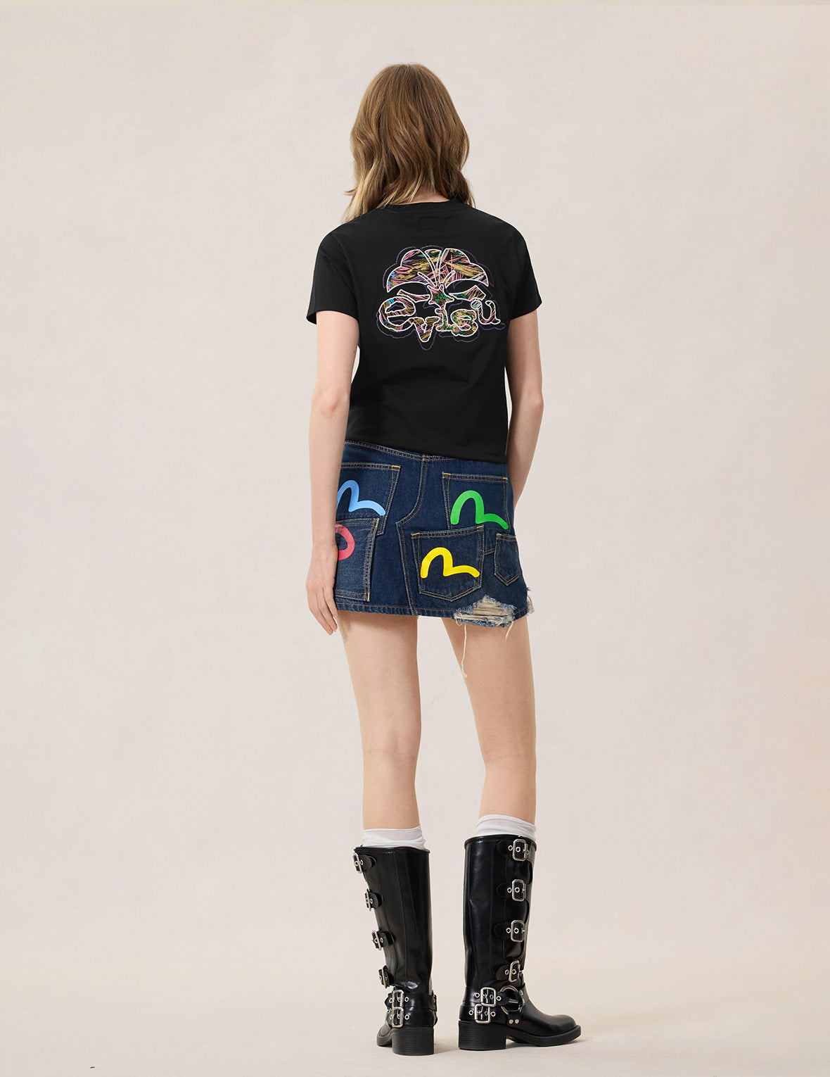 Brocade Kamon Patched T-Shirt