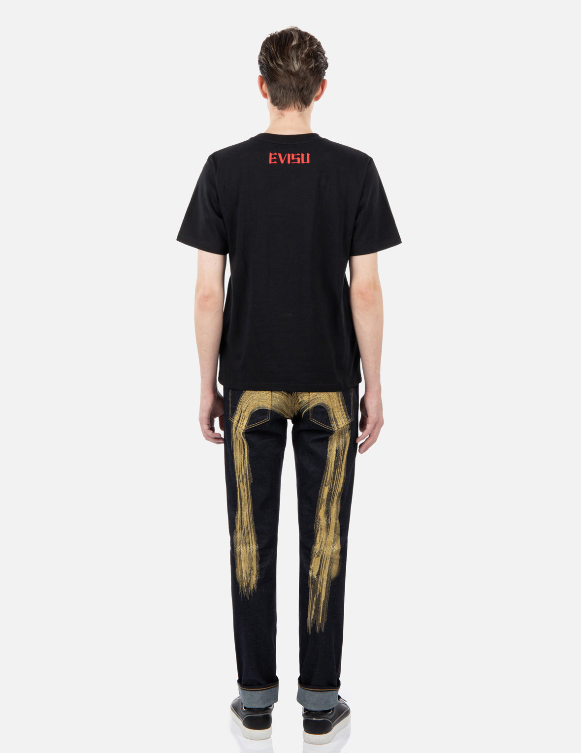 Seagull Print and Kamon Embroidery T-shirt