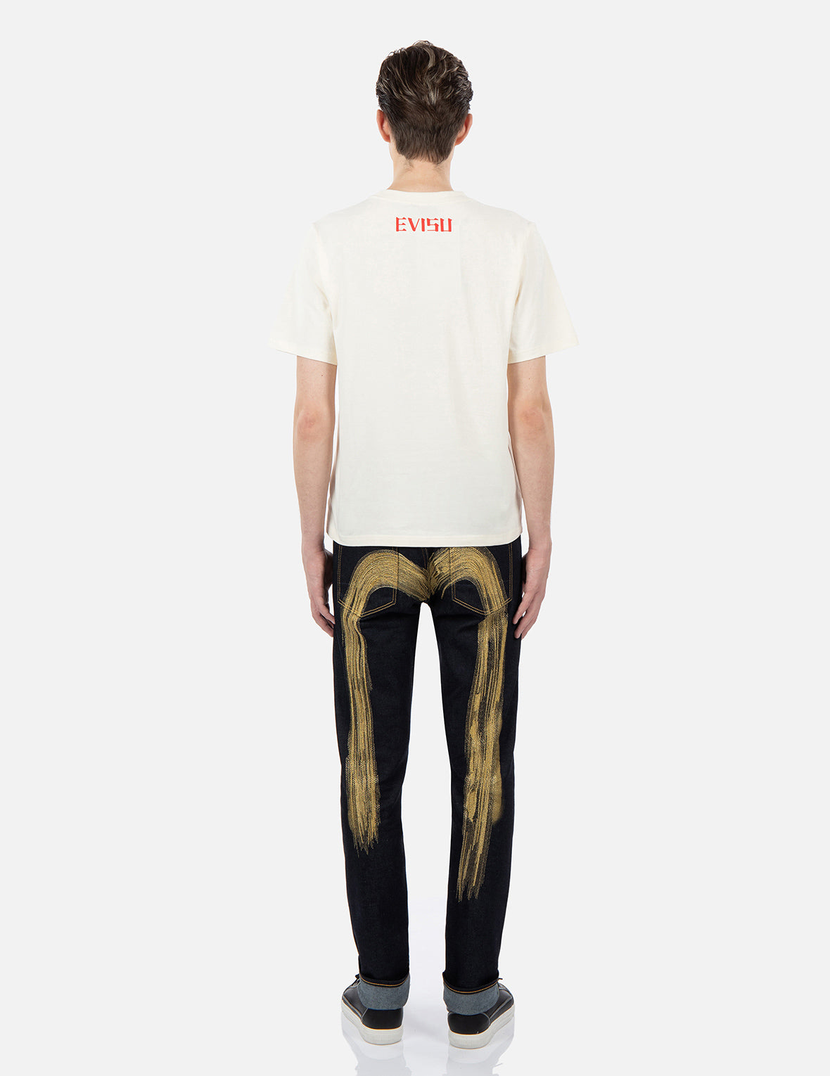 Seagull Print and Kamon Embroidery T-shirt