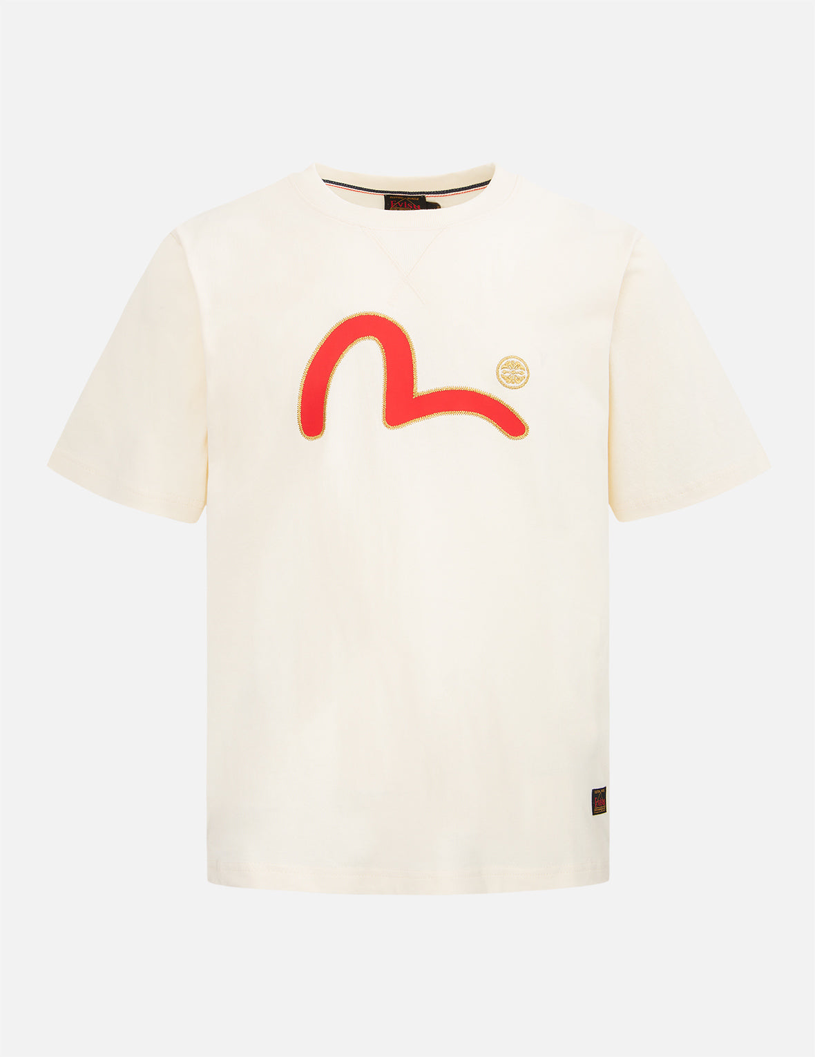 Seagull Print and Kamon Embroidery T-shirt