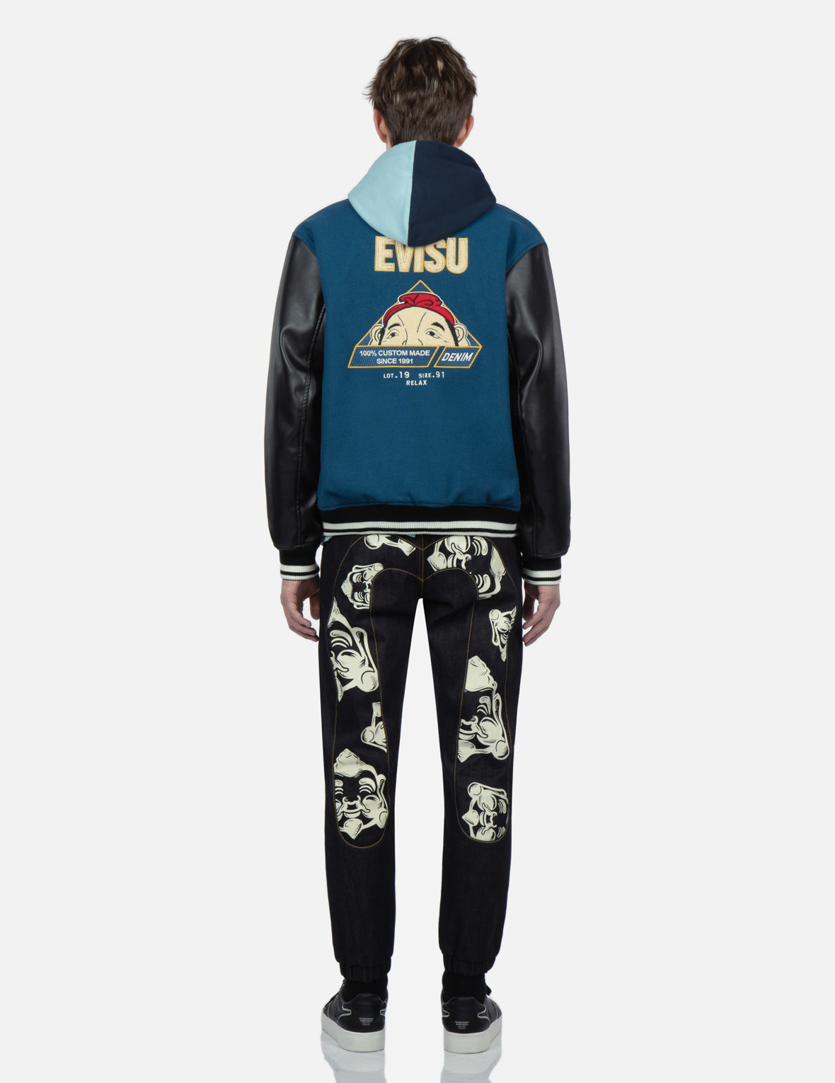 “Hide-and-Seek” Godhead Appliqué Baseball Jacket