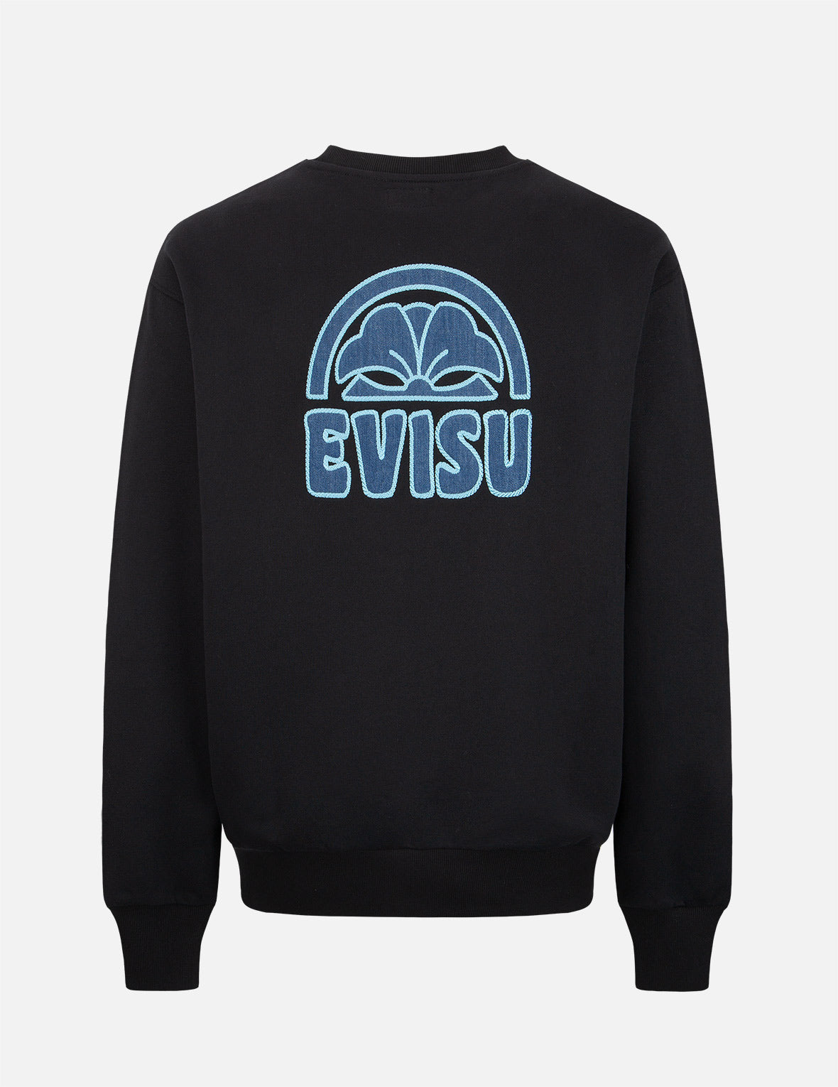 Kamon Logo Denim Appliqué Sweatshirt