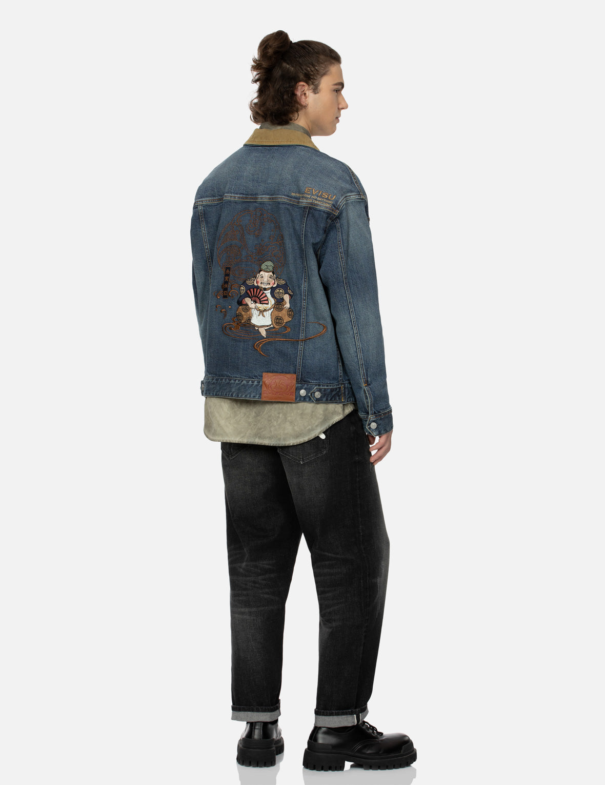 Ebisu Embroidery Loose Fit Denim Jacket – EVISU