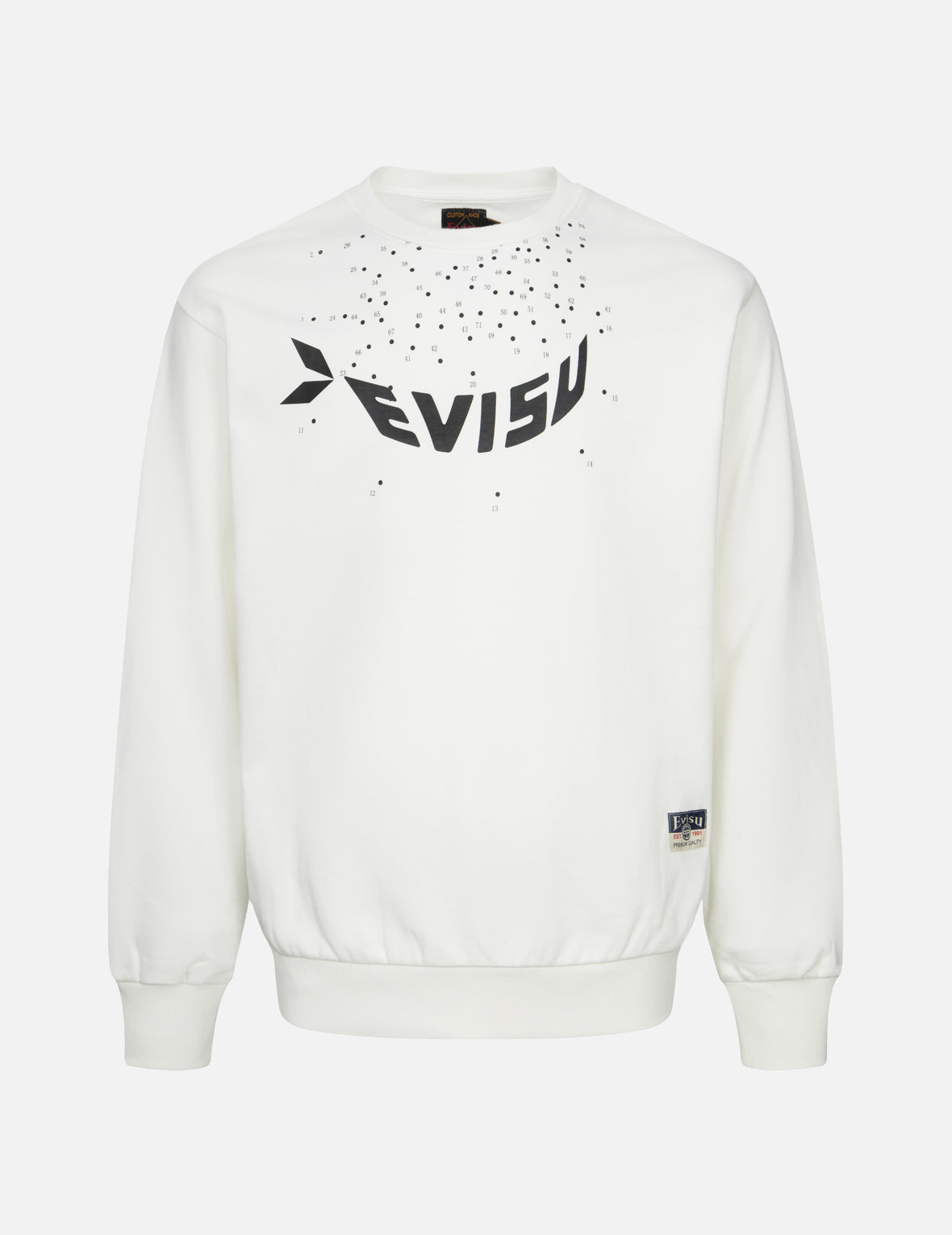 Dot-to-Dot Daruma and Logo Print Relax Fit Sweatshirt
