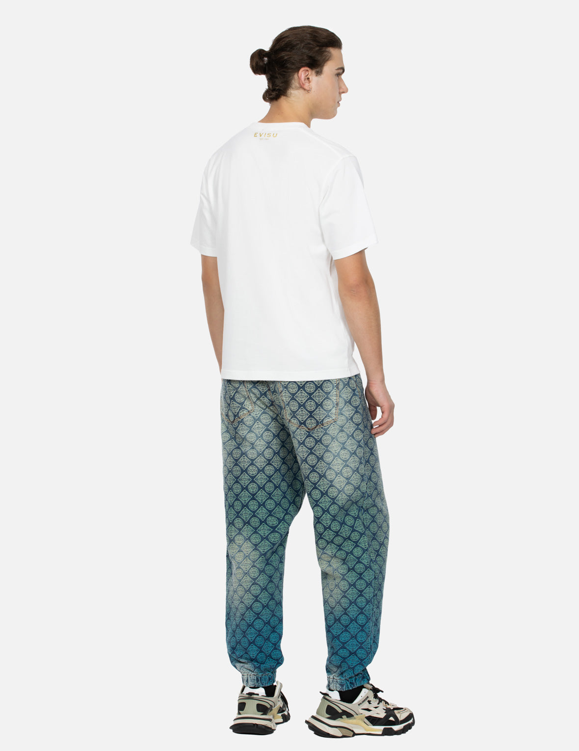 Kamon and Logo Foil Print Regular Fit T-shirt