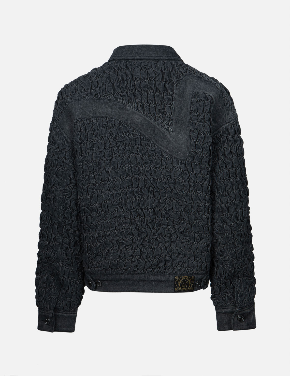 Seagull Embroidery Texture Oversized Denim Jacket