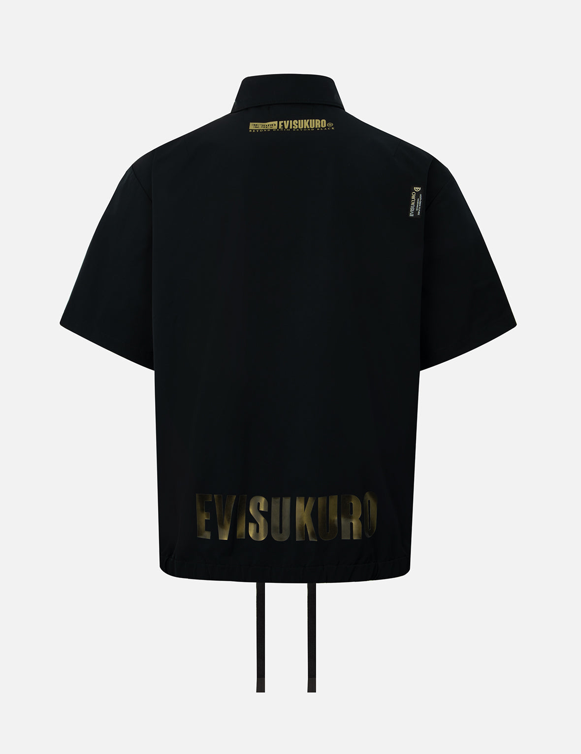 Logo Print Drawstring Short-Sleeve Shirt