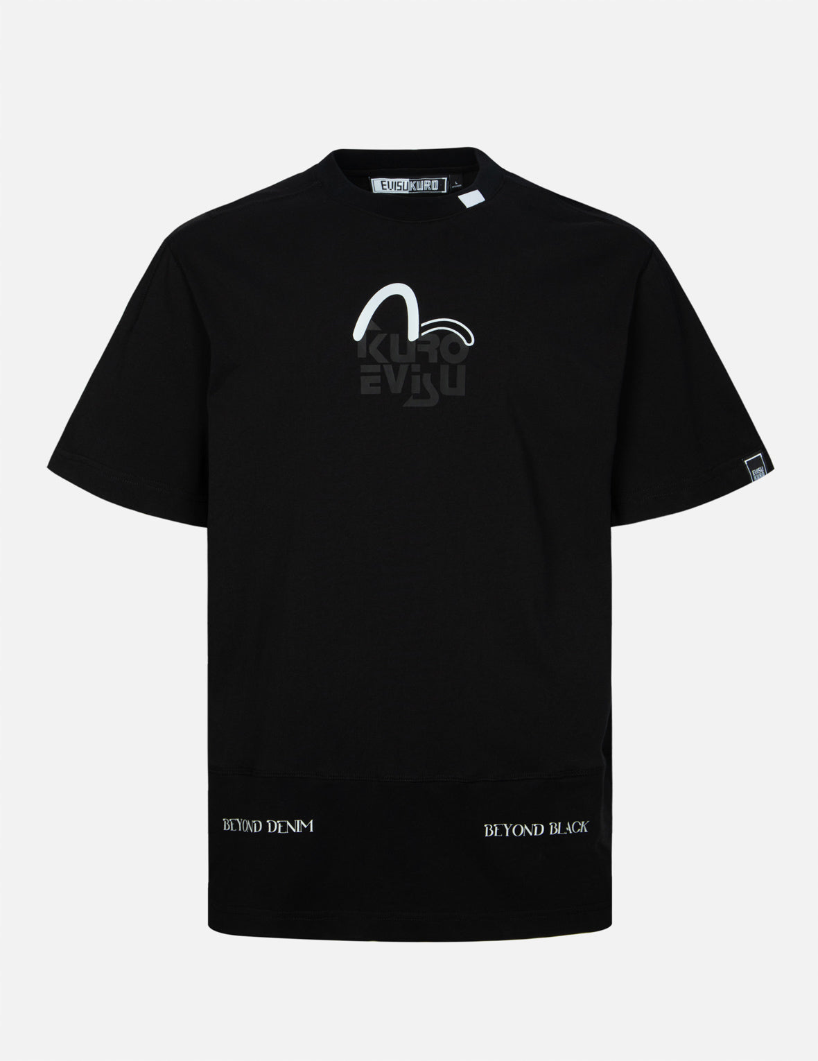 Multi Logos and Overlock Stitching Regular Fit T-shirt