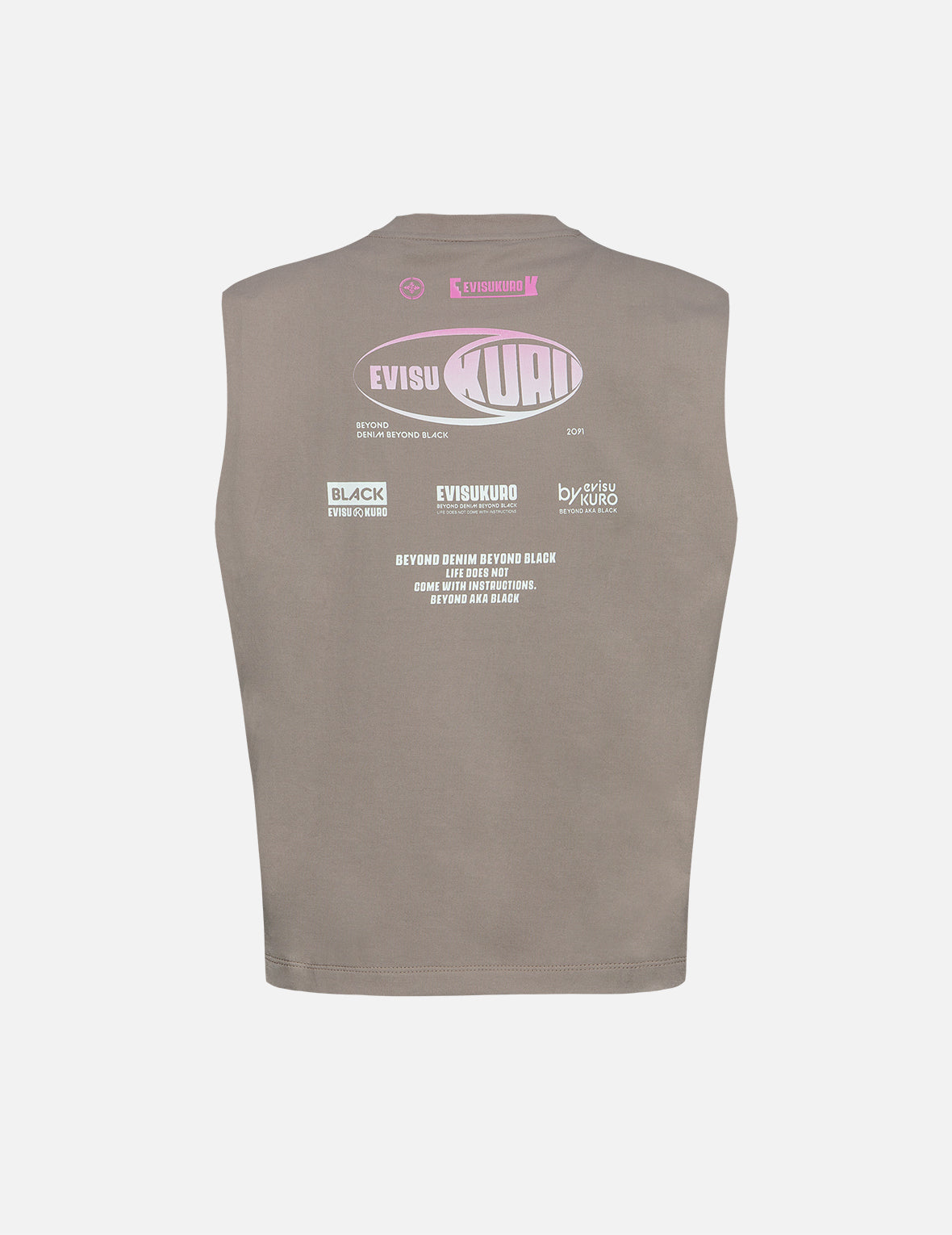 Logo Print Shoulder-Pad Tank Top