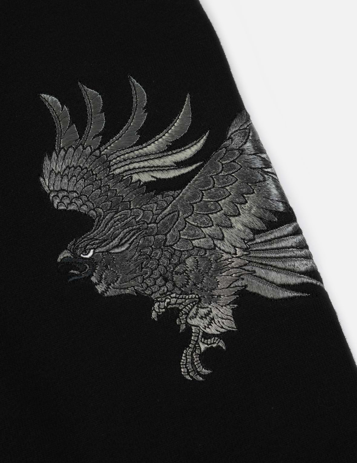 Tone-on-tone Eagle Embroidery Sweatpants