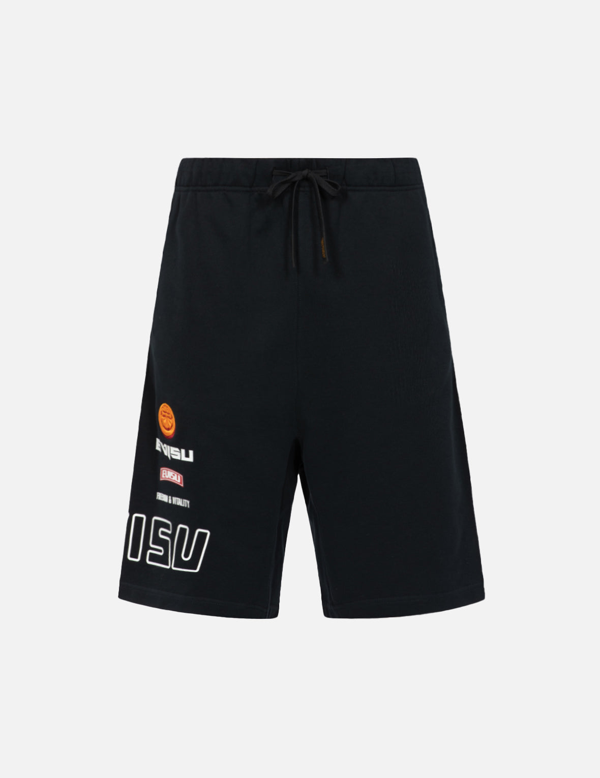 Logo Print and Kamon Embroidery Sweat Shorts