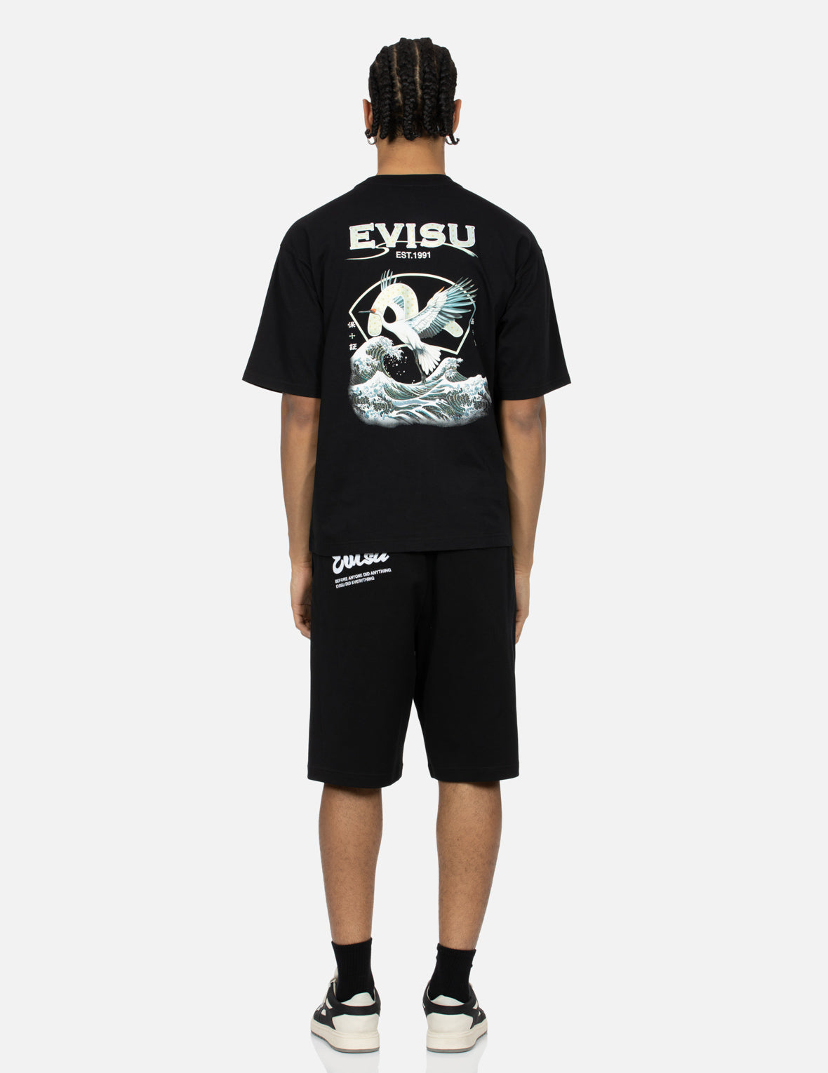 Seagull and Logo Print Relax Fit T-shirt