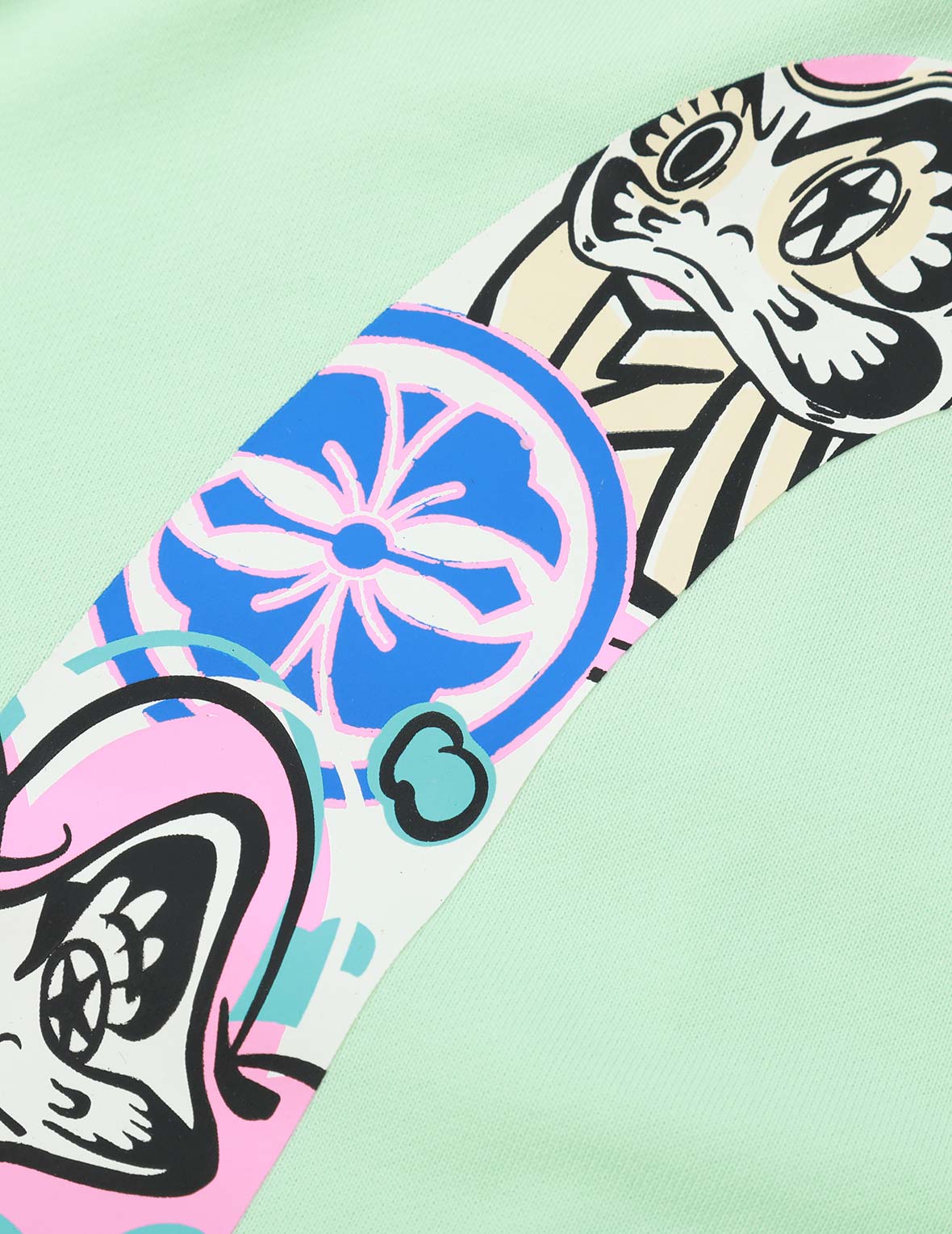 Graffiti Daruma Daicock Print Sweat Shorts