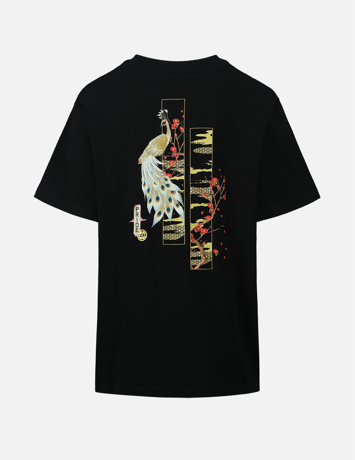 Peacock and Tsubaki Print Boyfriend T-shirt
