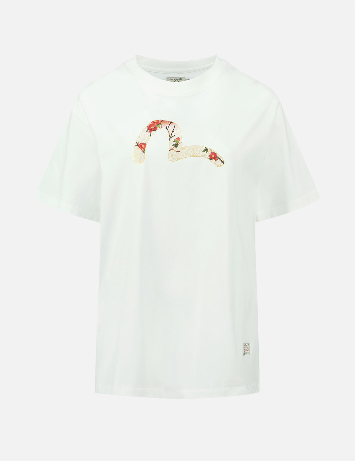 Peacock and Tsubaki Print Boyfriend T-shirt